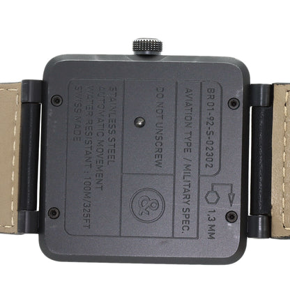 Bell＆Ross Square Watches BR01-92 Stainless Steel/Leather mens