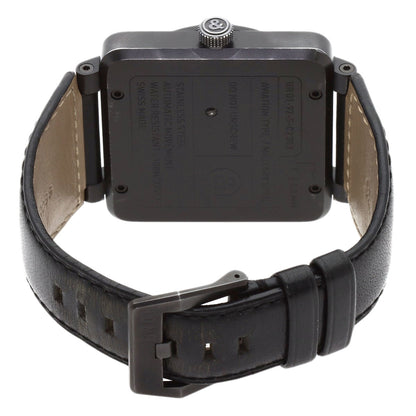 Bell＆Ross Square Watches BR01-92 Stainless Steel/Leather mens