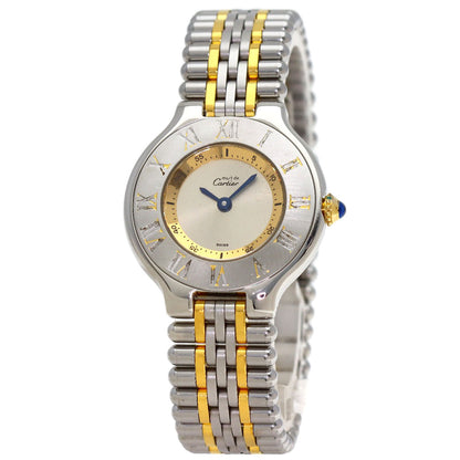 CARTIER Must21 SM Watches W10073F4 Stainless Steel/SSxGP Ladies