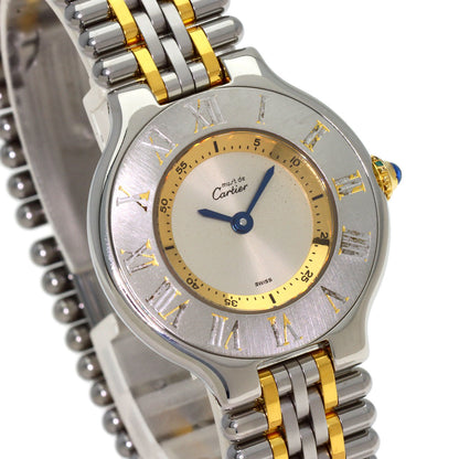CARTIER Must21 SM Watches W10073F4 Stainless Steel/SSxGP Ladies