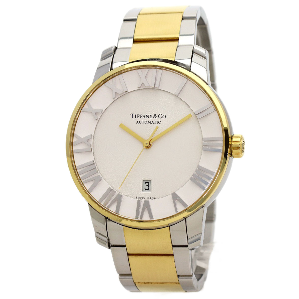 TIFFANY&Co. Atlas Dome Watches Stainless Steel/SSxK18YG mens