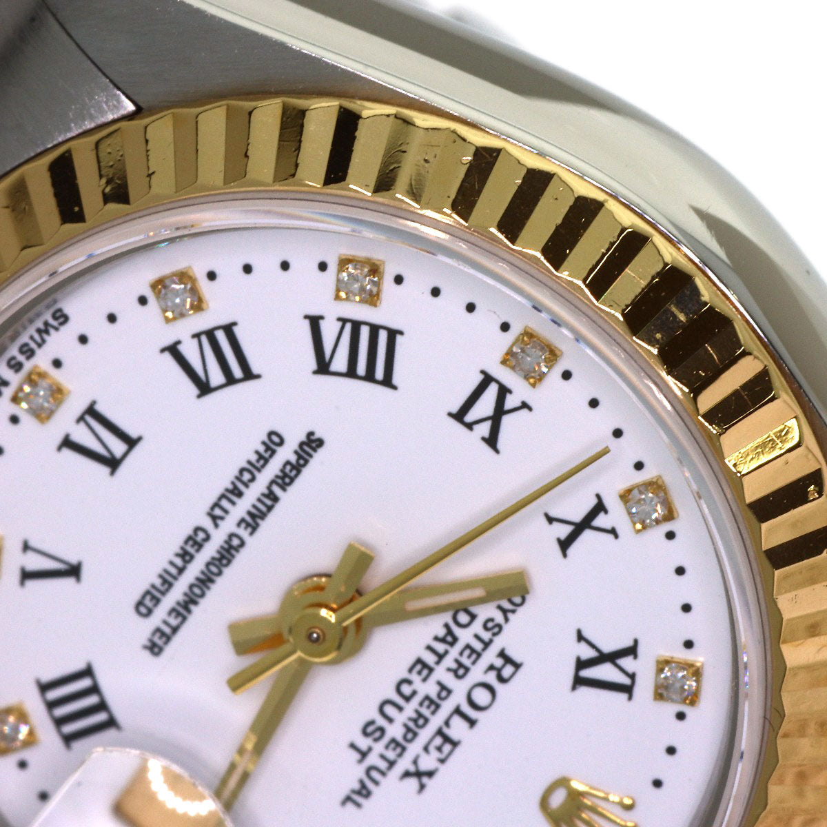 ROLEX Datejust 10P Diamond White Roman Watches 69173G Stainless Steel/SSxK18YG Ladies