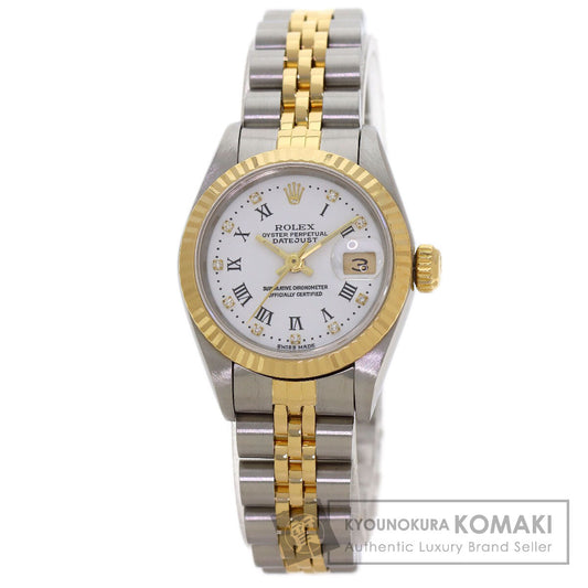 ROLEX Datejust 10P Diamond White Roman Watches 69173G Stainless Steel/SSxK18YG Ladies