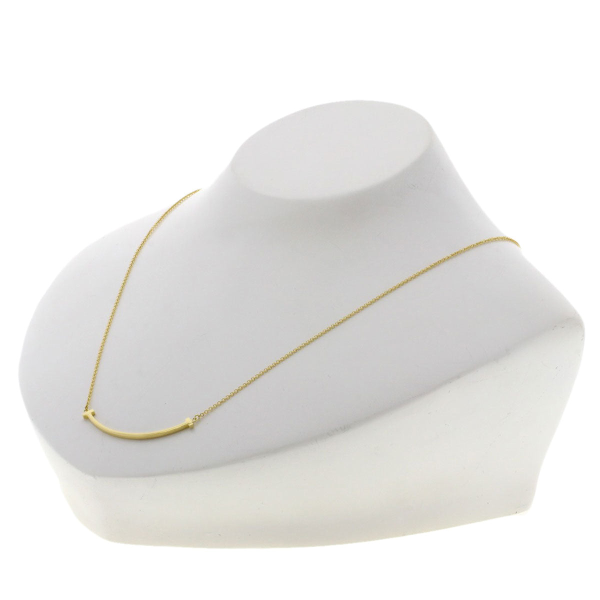 TIFFANY&Co. T smile small Necklace K18 Yellow Gold Ladies [Used]