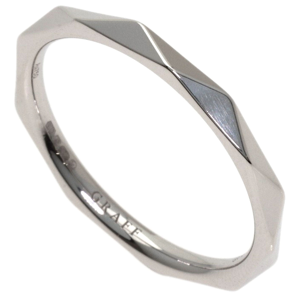 GRAFF Lawrence Signature Band Ring K18 White Gold Ladies [Used]