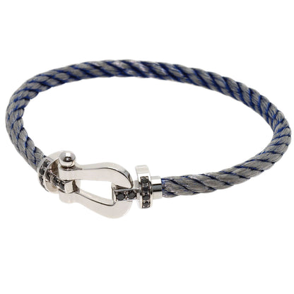 FRED Force 10 LM Black Diamond #17 Bracelet K18 White Gold Stainless SteelLadies [Used]
