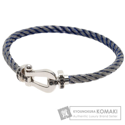 FRED Force 10 LM Black Diamond #17 Bracelet K18 White Gold Stainless SteelLadies [Used]