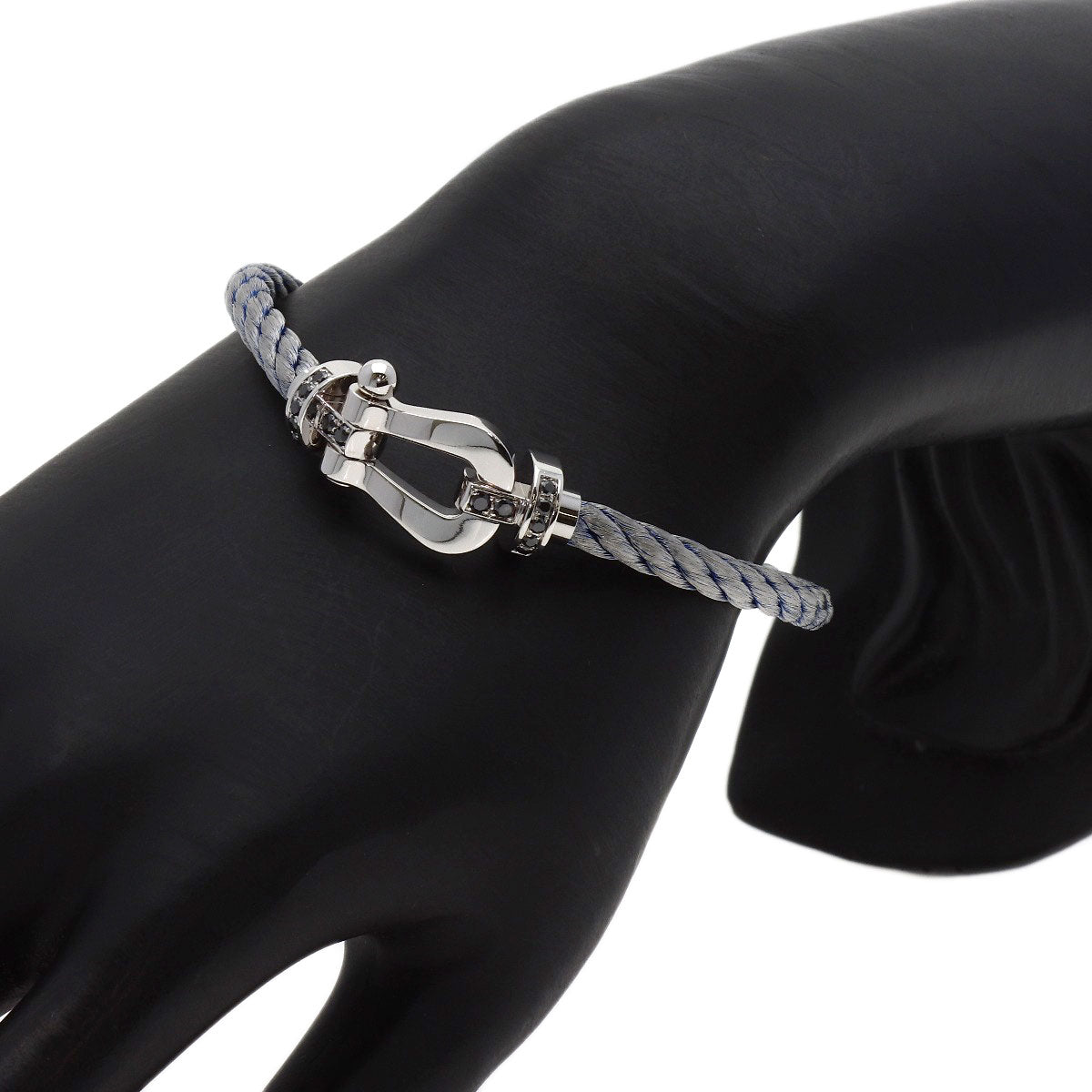 FRED Force 10 LM Black Diamond #17 Bracelet K18 White Gold Stainless SteelLadies [Used]
