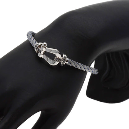 FRED Force 10 LM Black Diamond #17 Bracelet K18 White Gold Stainless SteelLadies [Used]