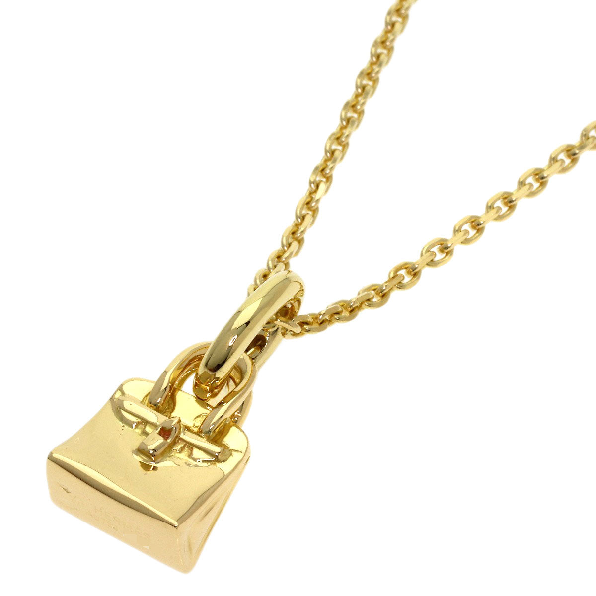 HERMES Amulet Birkin Necklace K18 Yellow Gold Ladies [Used]