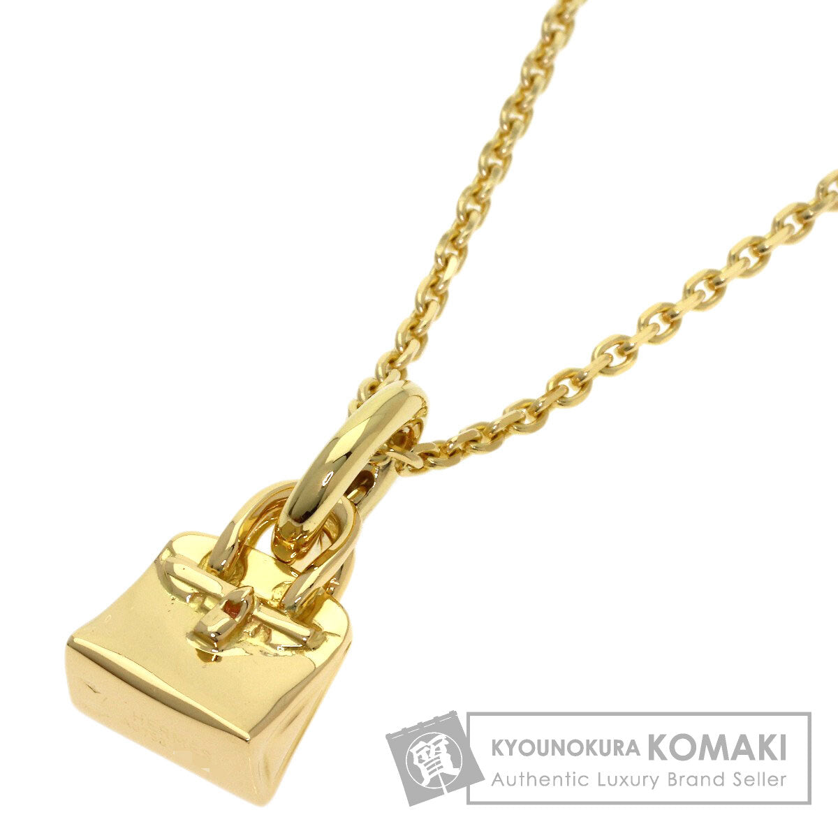 HERMES Amulet Birkin Necklace K18 Yellow Gold Ladies [Used]