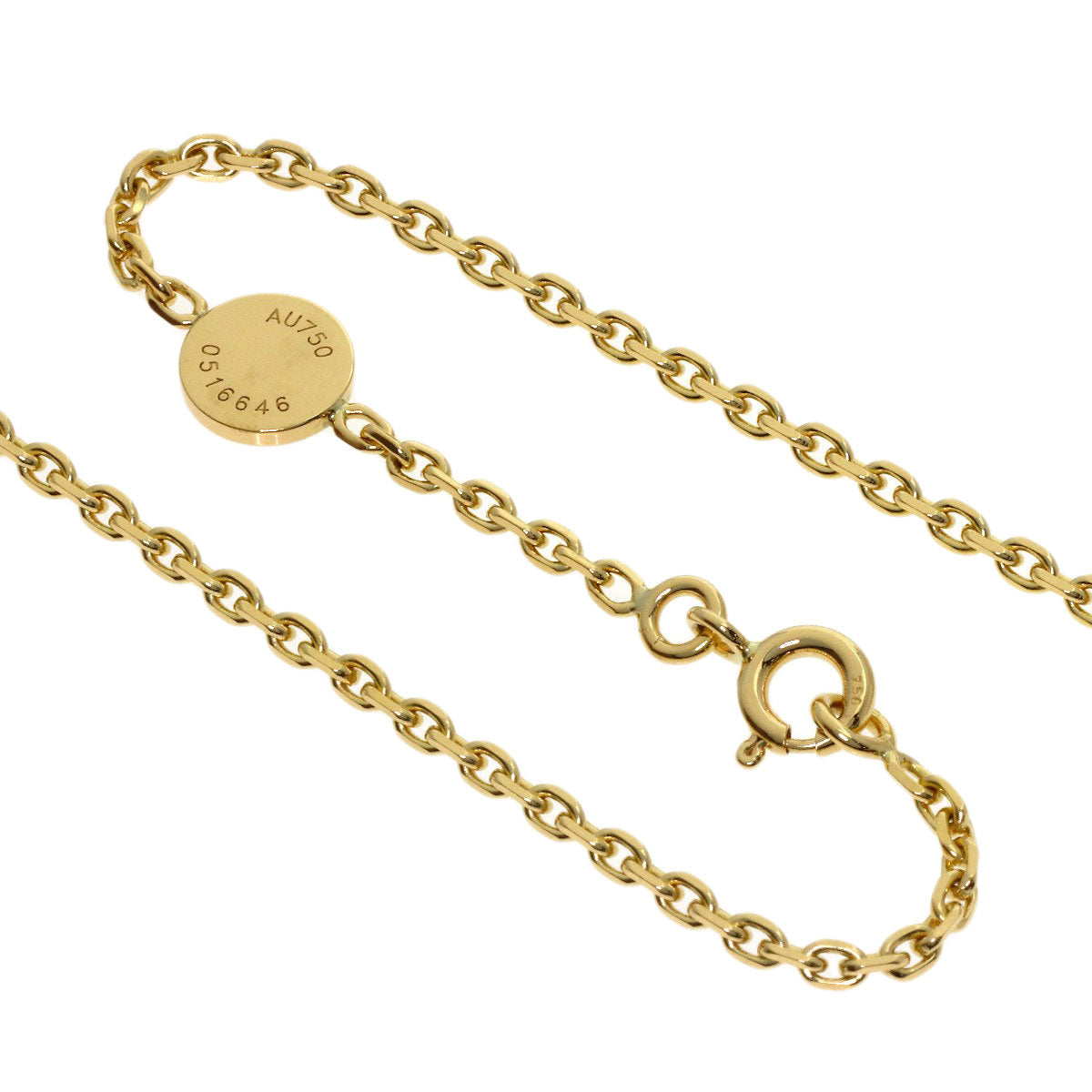 HERMES Amulet Birkin Necklace K18 Yellow Gold Ladies [Used]