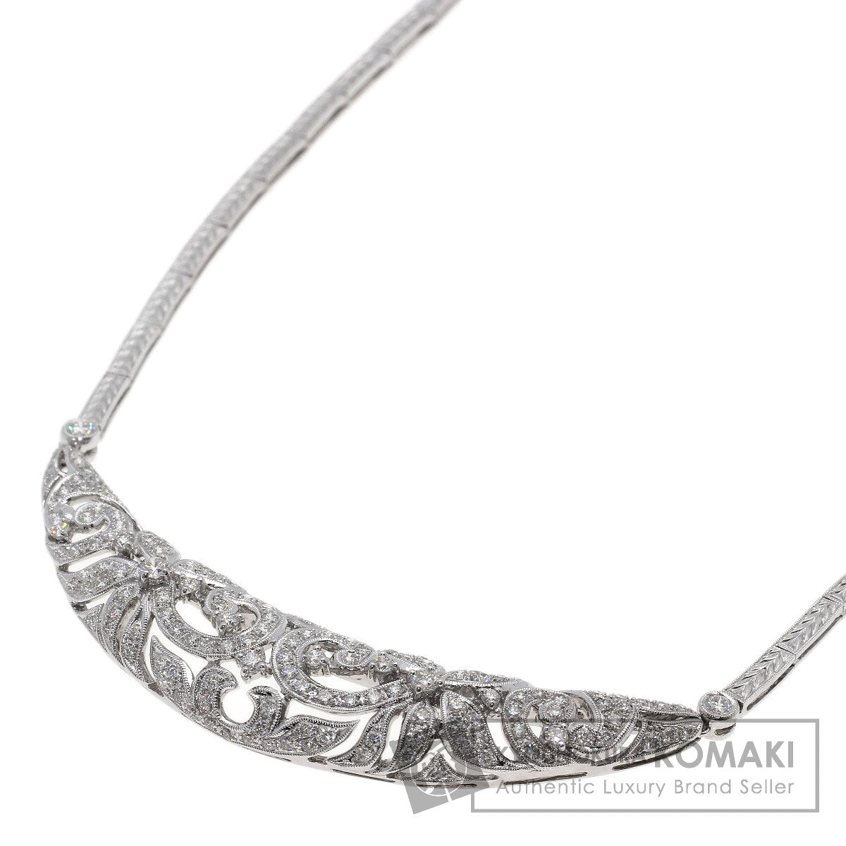 2.29ct Diamond Necklace K18 White Gold 27.4g　Ladies