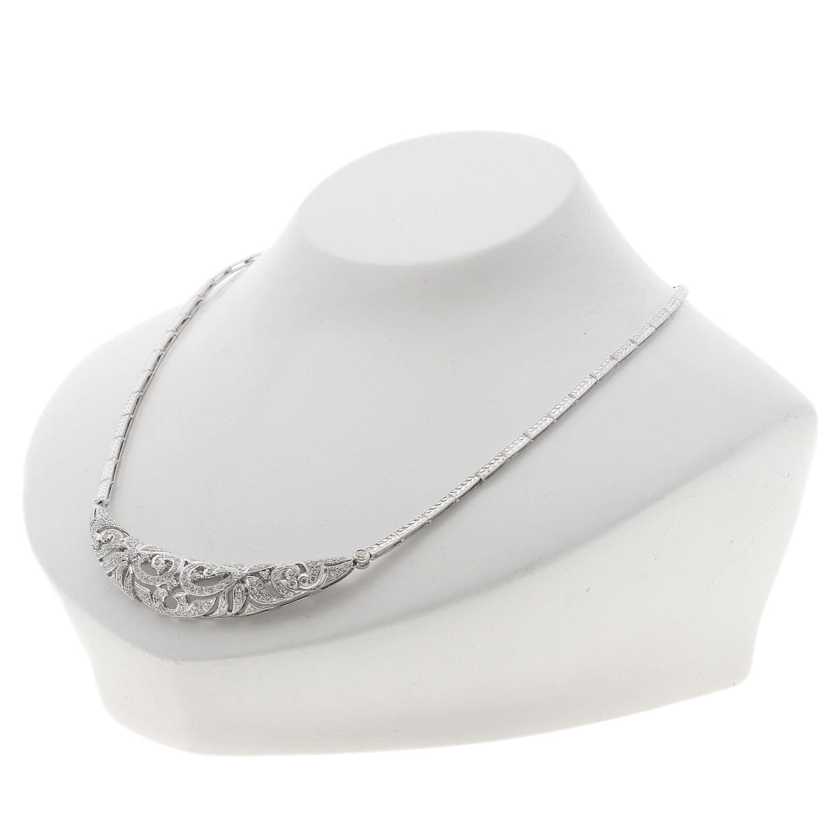 2.29ct Diamond Necklace K18 White Gold 27.4g　Ladies