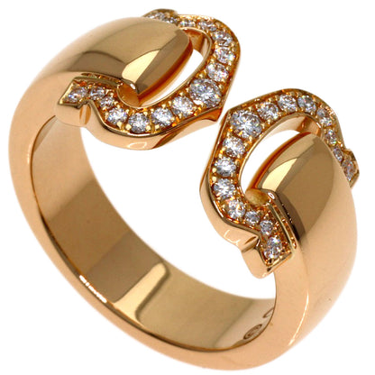 CARTIER 2C Boucluse Diamond # 48 Ring K18 Pink Gold Ladies [Used]