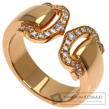 CARTIER 2C Boucluse Diamond # 48 Ring K18 Pink Gold Ladies [Used]
