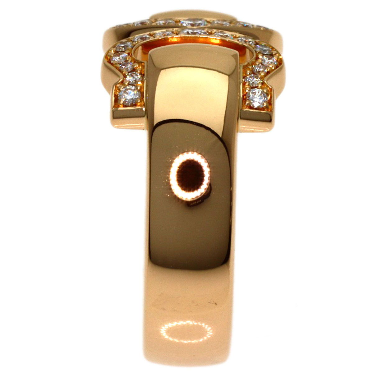CARTIER 2C Boucluse Diamond # 48 Ring K18 Pink Gold Ladies [Used]