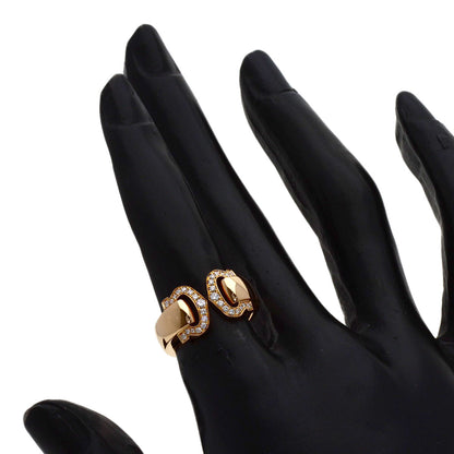 CARTIER 2C Boucluse Diamond # 48 Ring K18 Pink Gold Ladies [Used]