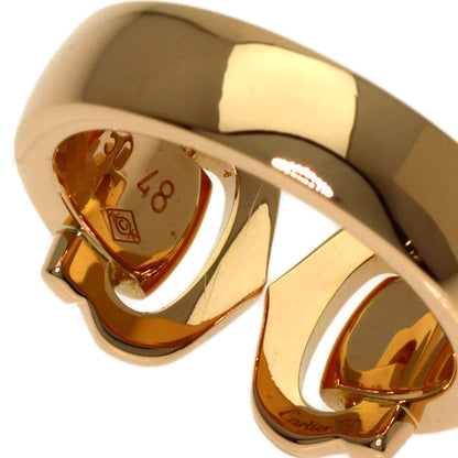 CARTIER 2C Boucluse Diamond # 48 Ring K18 Pink Gold Ladies [Used]
