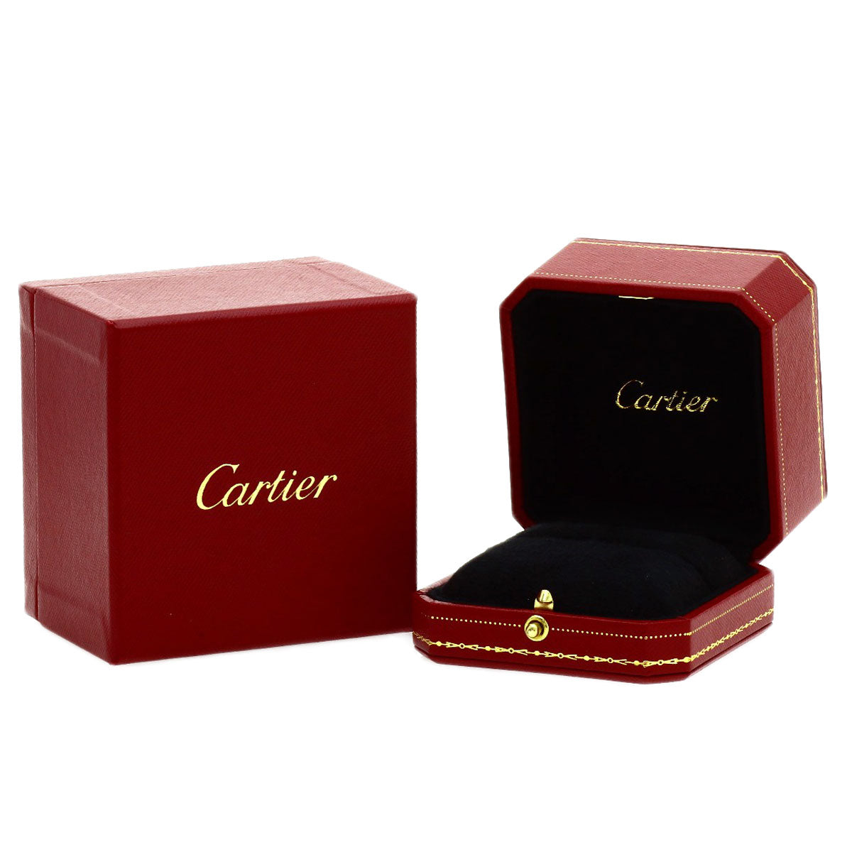 CARTIER 2C Boucluse Diamond # 48 Ring K18 Pink Gold Ladies [Used]