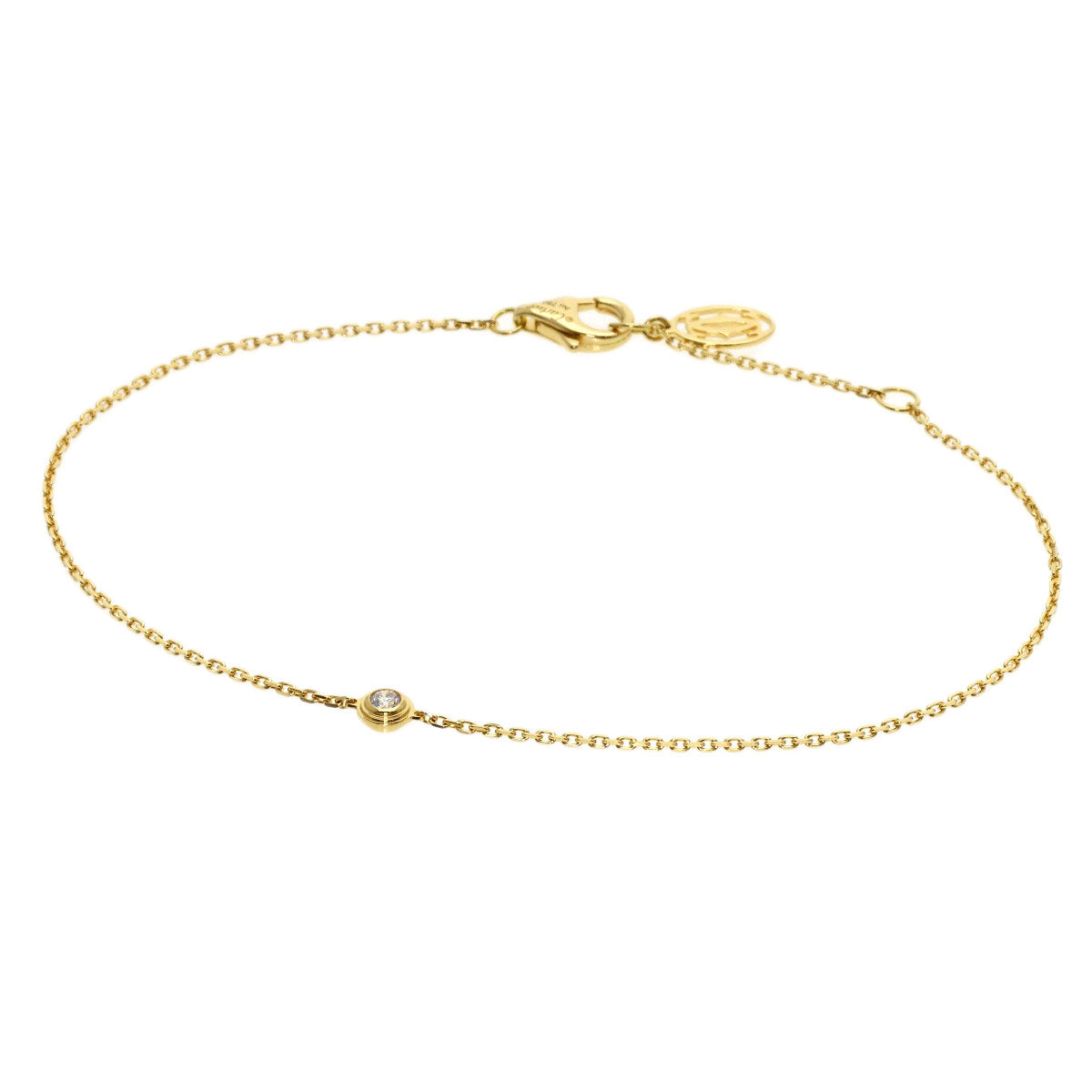 CARTIER Diamant Léger d'Amour Mini Model Diamond Bracelet K18 Yellow Gold Ladies [Used]