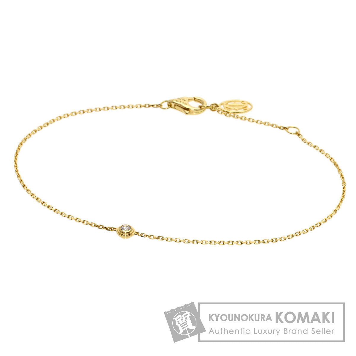 CARTIER Diamant Léger d'Amour Mini Model Diamond Bracelet K18 Yellow Gold Ladies [Used]