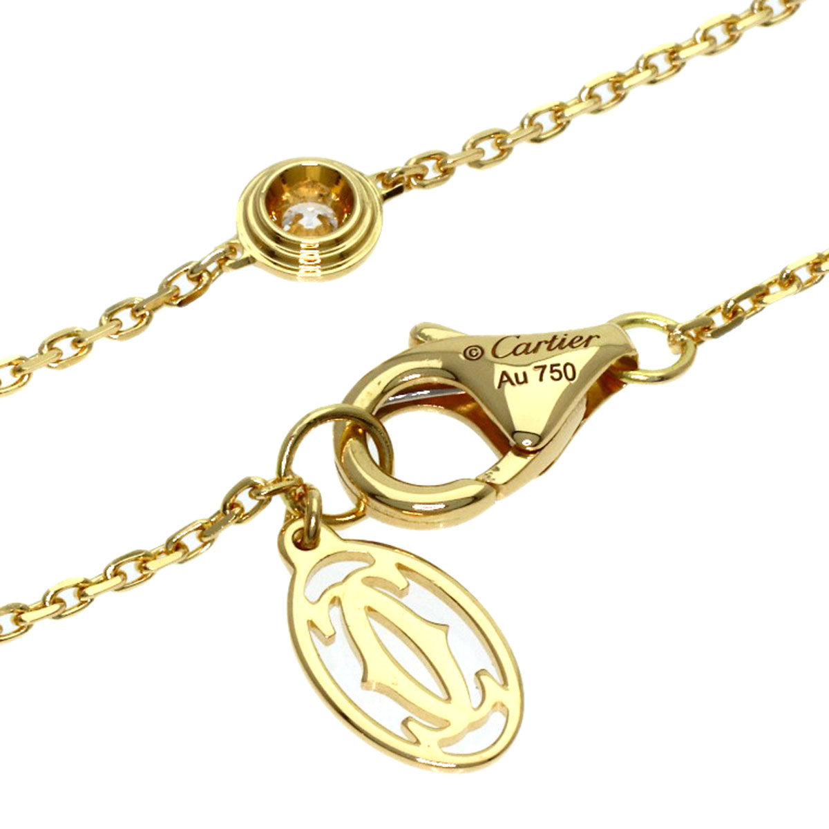 CARTIER Diamant Léger d'Amour Mini Model Diamond Bracelet K18 Yellow Gold Ladies [Used]