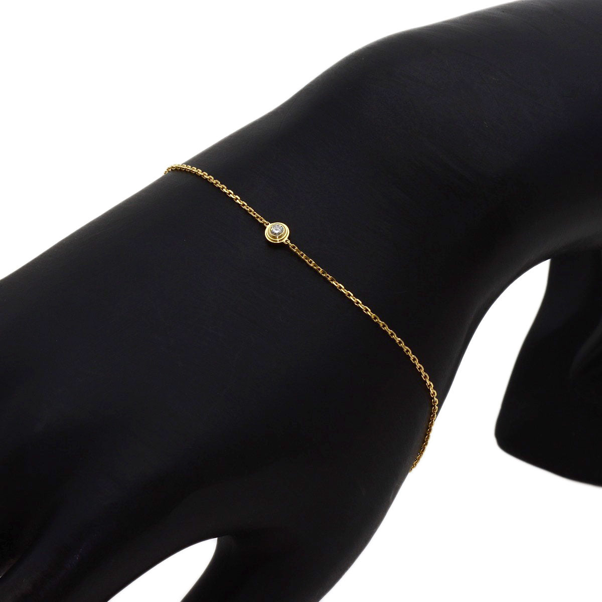 CARTIER Diamant Léger d'Amour Mini Model Diamond Bracelet K18 Yellow Gold Ladies [Used]
