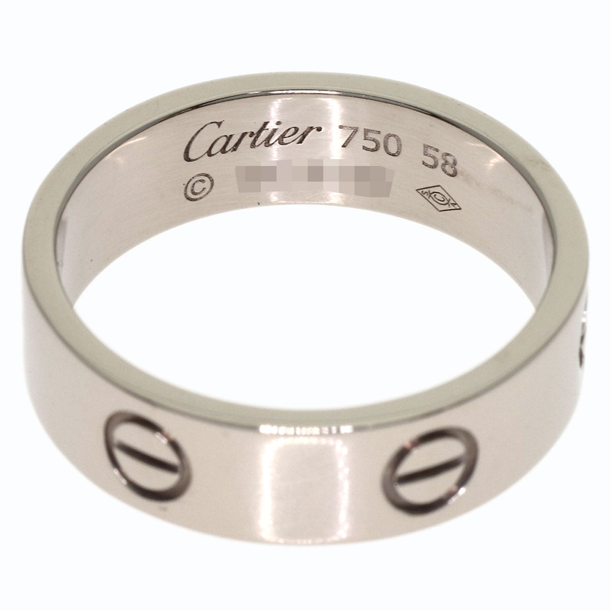CARTIER love ring #58 Ring K18 White Gold Ladies [Used]