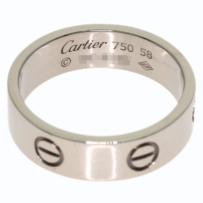 CARTIER love ring #58 Ring K18 White Gold Ladies [Used]