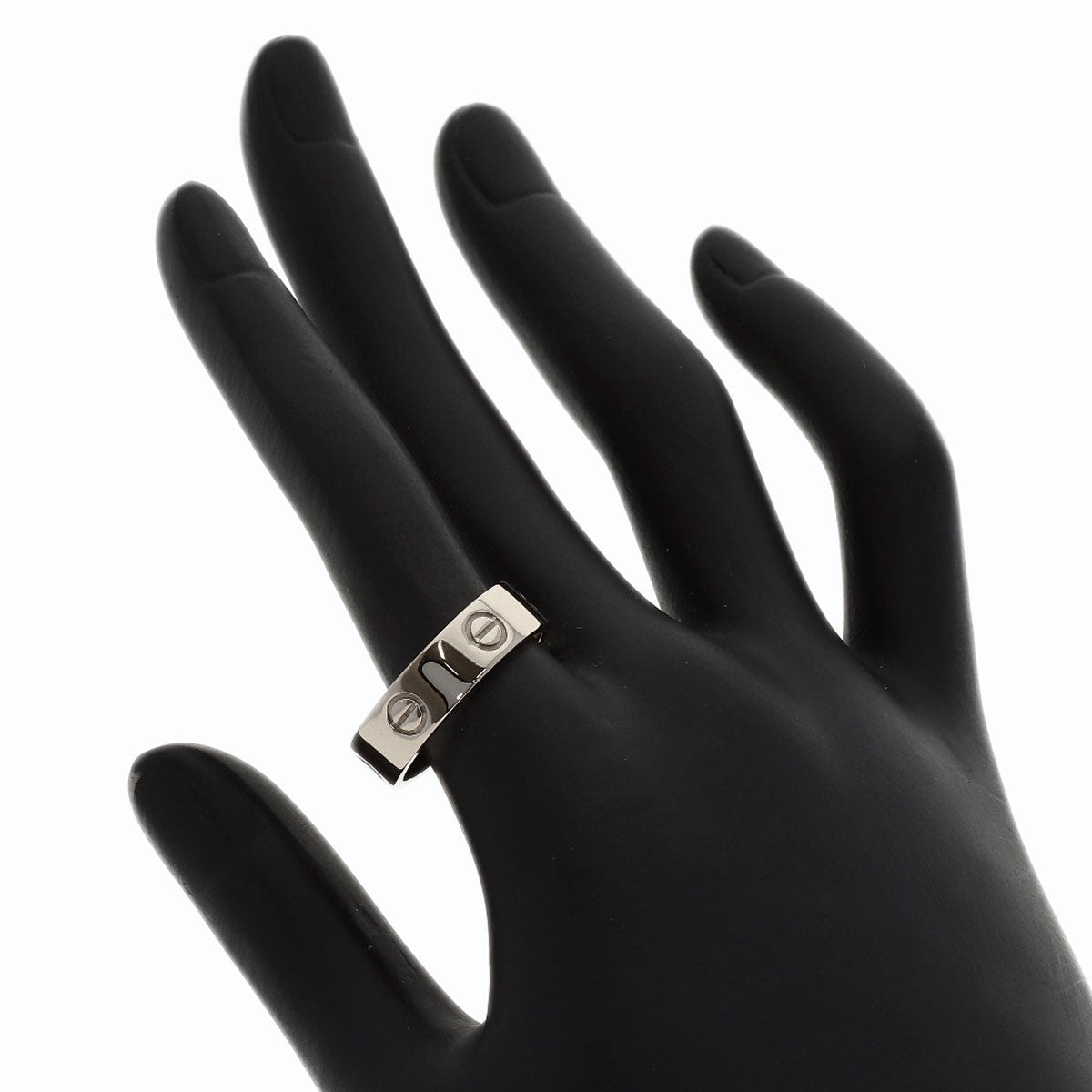 CARTIER love ring #58 Ring K18 White Gold Ladies [Used]