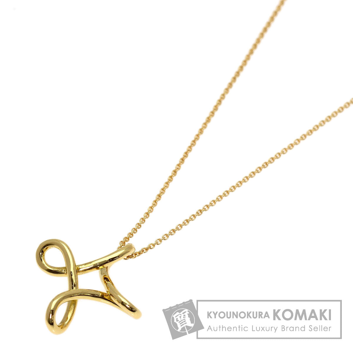 TIFFANY&Co. Open cross Necklace K18 Yellow Gold Ladies [Used]