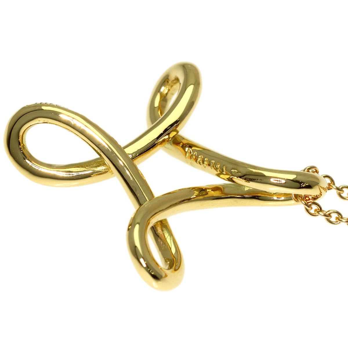 TIFFANY&Co. Open cross Necklace K18 Yellow Gold Ladies [Used]
