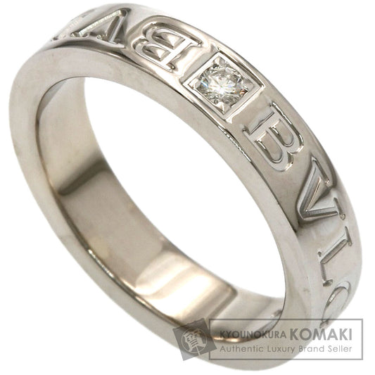 BVLGARI Double logo 1P Diamond Ring K18 White Gold Ladies [Used]
