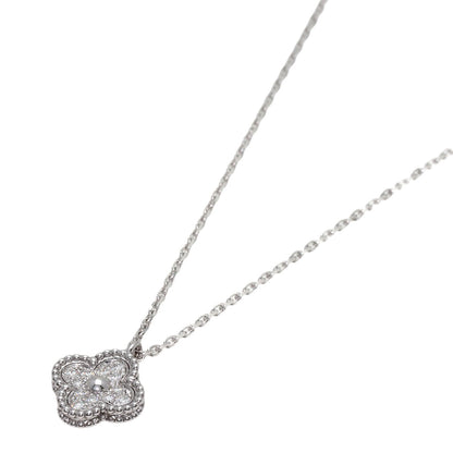 Van Cleef & Arpels Sweet Alhambra Diamond Necklace K18 White Gold Ladies [Used]
