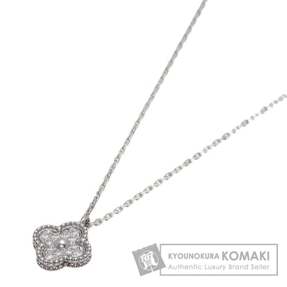 Van Cleef & Arpels Sweet Alhambra Diamond Necklace K18 White Gold Ladies [Used]