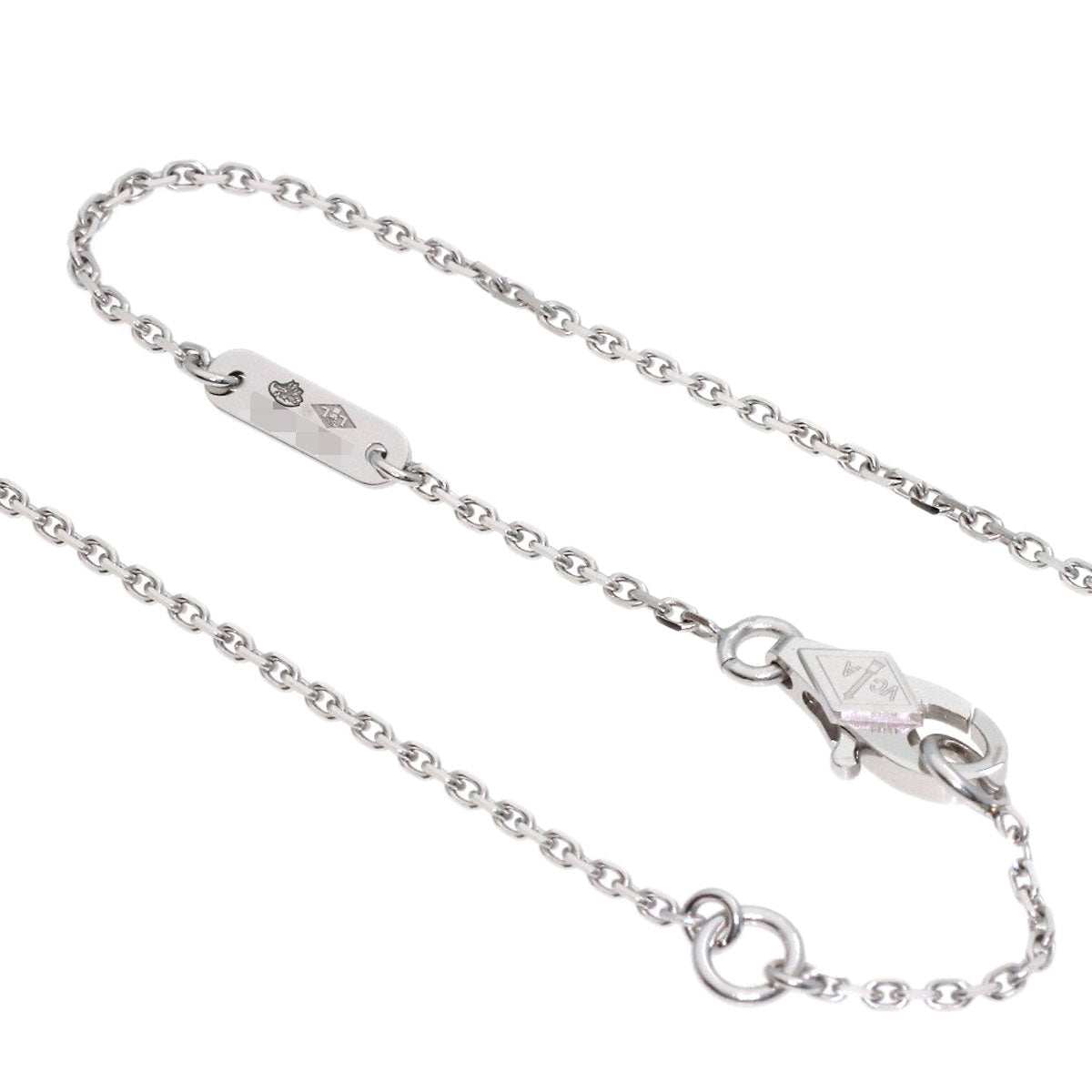 Van Cleef & Arpels Sweet Alhambra Diamond Necklace K18 White Gold Ladies [Used]