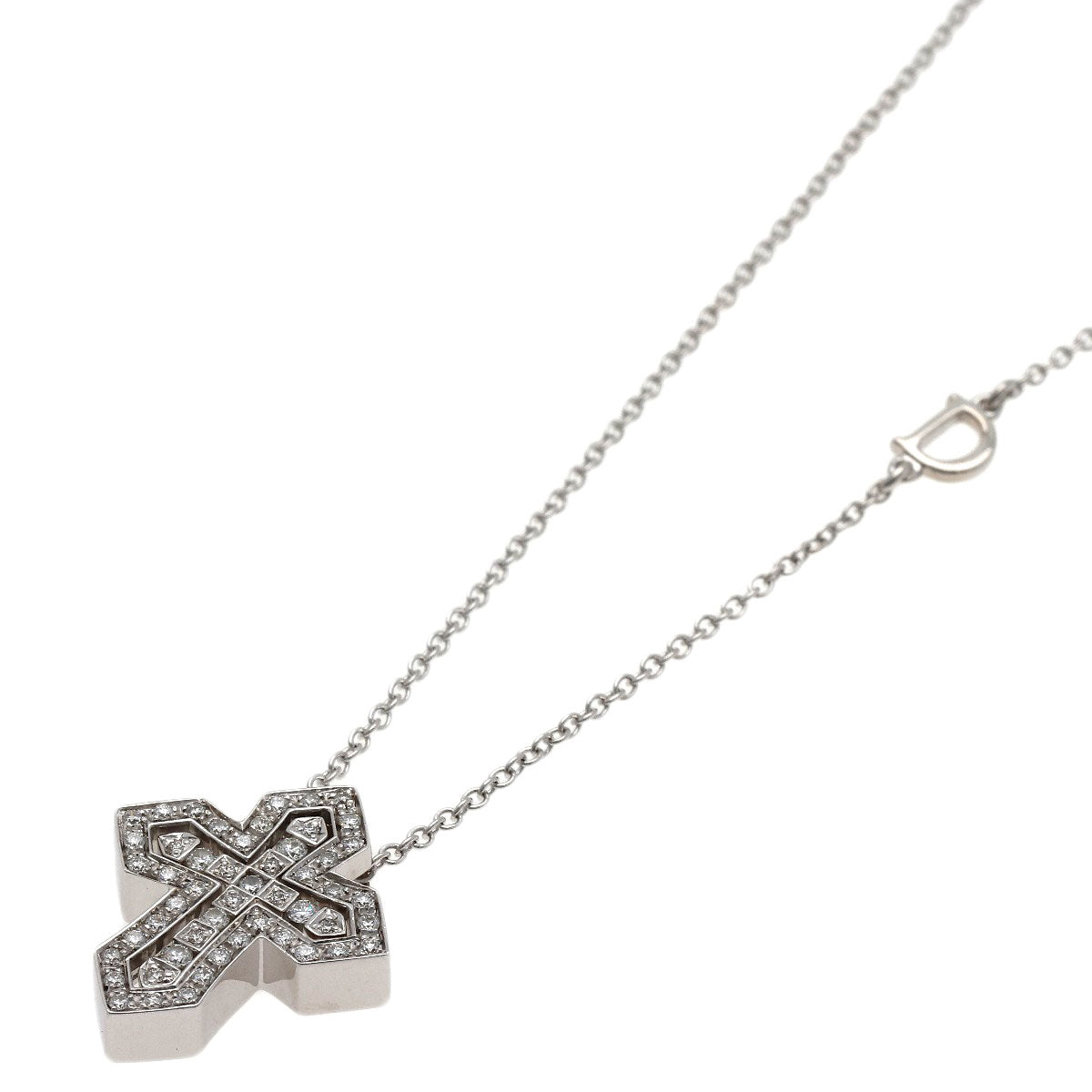 Damiani Belle Epoque Crown, Size S, Diamond Necklace K18 White Gold Ladies [Used]