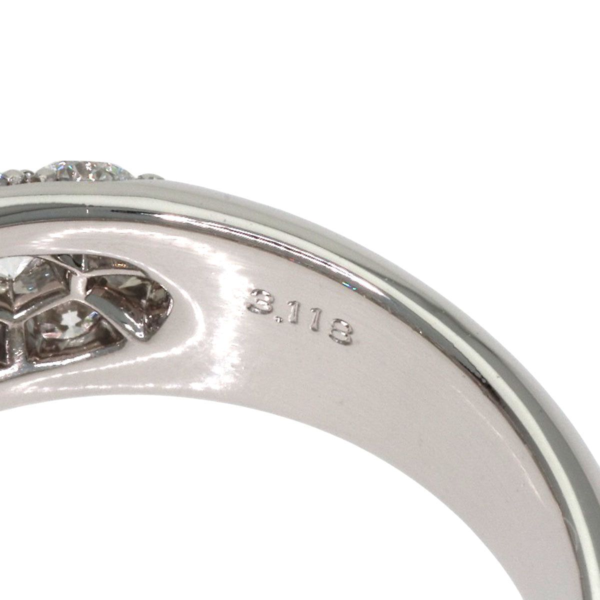 Gimel Diamond Ring Platinum PT950 Ladies [Used]