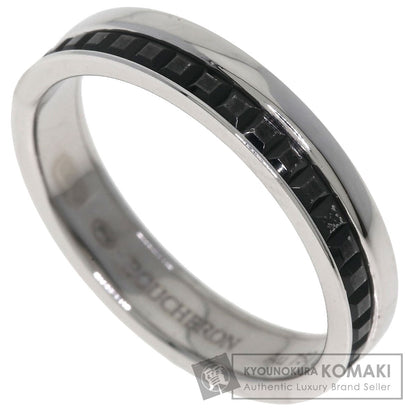 Boucheron Quatre Black Ring #52 Ring K18 White Gold Ladies [Used]