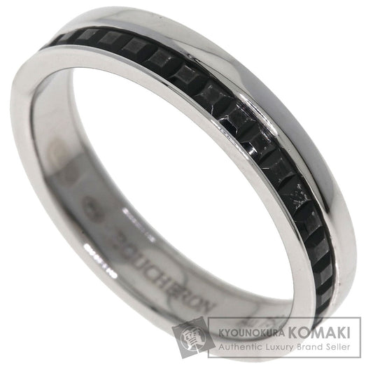 Boucheron Quatre Black Ring #52 Ring K18 White Gold Ladies [Used]