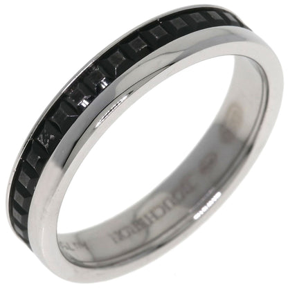 Boucheron Quatre Black Ring #52 Ring K18 White Gold Ladies [Used]