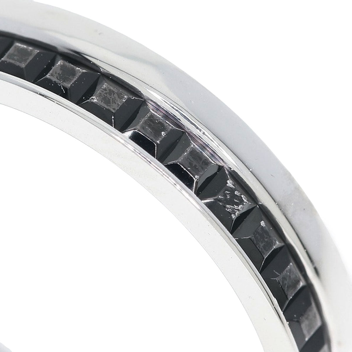 Boucheron Quatre Black Ring #52 Ring K18 White Gold Ladies [Used]