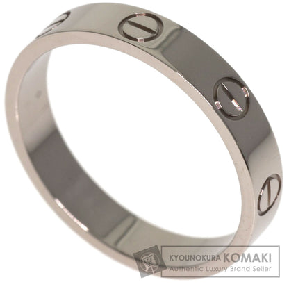CARTIER mini love ring #54 Ring K18 White Gold Ladies [Used]
