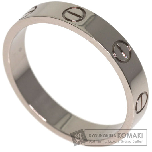 CARTIER mini love ring #54 Ring K18 White Gold Ladies [Used]