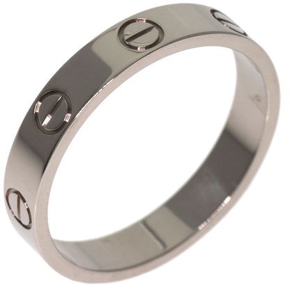 CARTIER mini love ring #54 Ring K18 White Gold Ladies [Used]