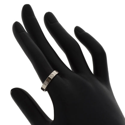 CARTIER mini love ring #54 Ring K18 White Gold Ladies [Used]