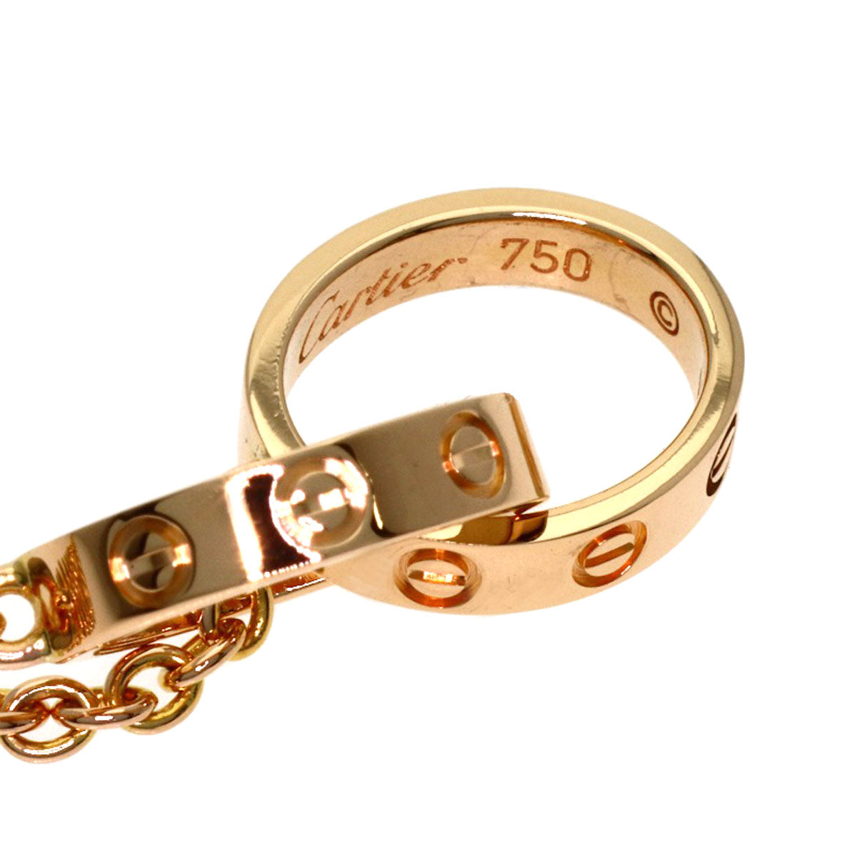 CARTIER Baby love Necklace K18 Pink Gold Ladies [Used]