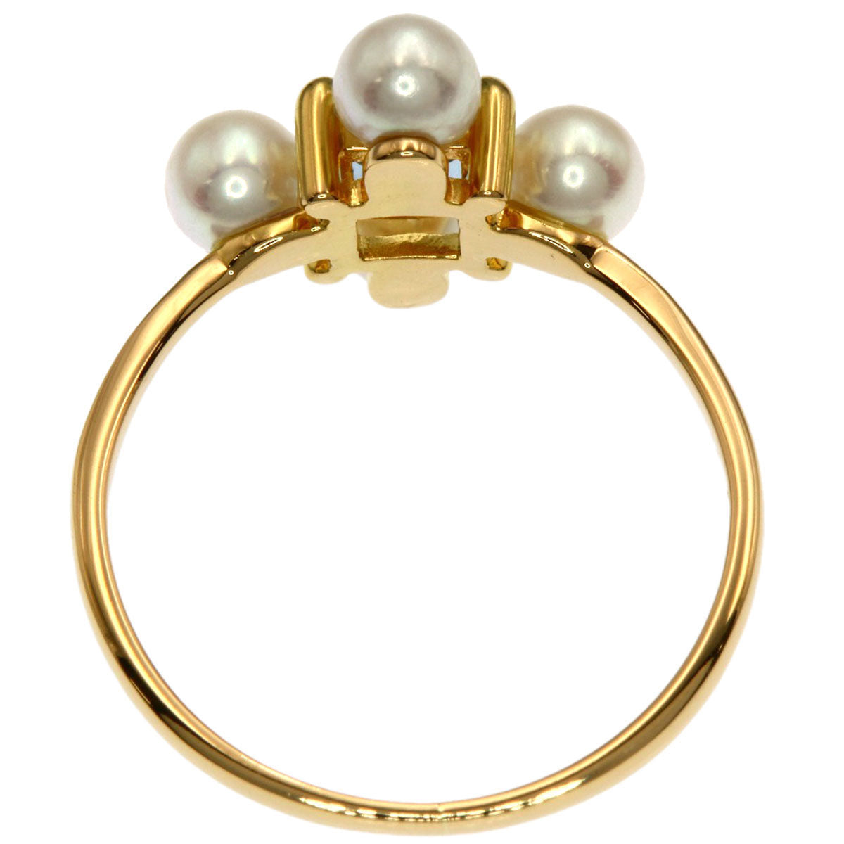 TASAKI Aquamarine Pearl Pearl Ring K18 Yellow Gold Ladies [Used]