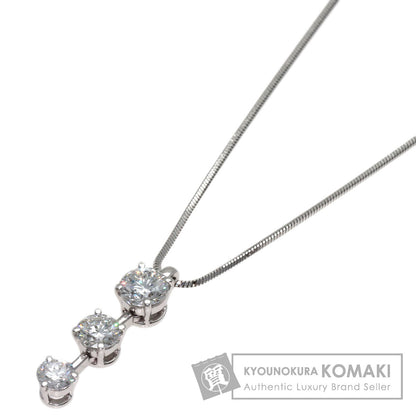 MONNICKENDAM Trilogy Diamond Necklace Platinum PT850 Ladies [Used]